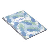 Tropisches Pastellananas-Muster | addieren Ihren Notizblock (Rechte Seite)