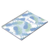 Tropisches Pastellananas-Muster | addieren Ihren Notizblock (Linke Seite)