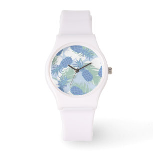 Tropisches Pastellananas-Muster Armbanduhr
