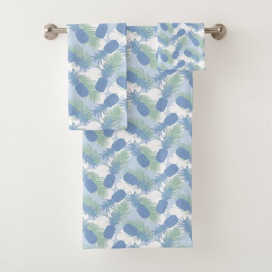 Tropisches Pastellananas-Muster Badhandtuch Set (Insitu)
