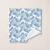 Tropisches Pastellananas-Muster Badhandtuch Set (Waschlappen)