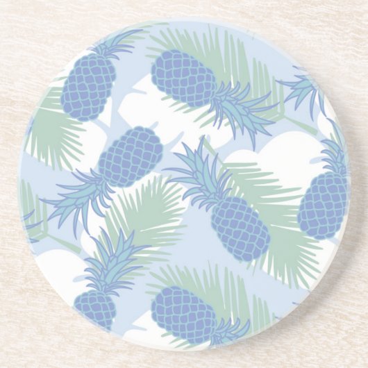 Tropisches Pastellananas-Muster Getränkeuntersetzer (Vorne)