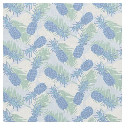 Tropisches Pastellananas-Muster Stoff (Nahaufnahme)
