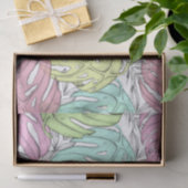 Tropisches Pastellmonstera-Blatt Wasserfarbmuster Seidenpapier (Geschenk)