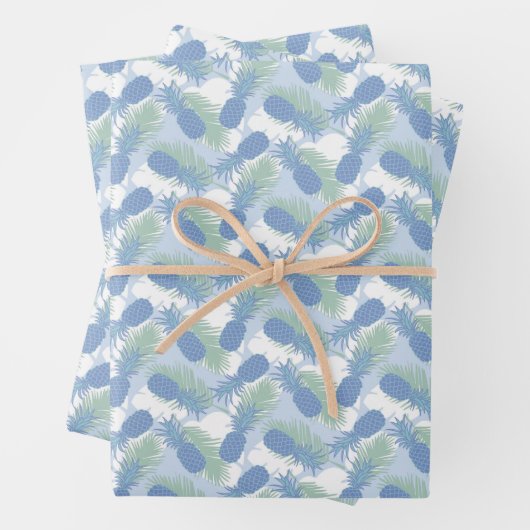 Tropisches Pastellmuster Geschenkpapier Set (Beispiel)