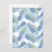 Tropisches Pastellmuster Postkarte (Vorne/Hinten)