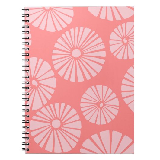 Tropisches Peach Blume SpiralNotebook Notizblock (Vorderseite)