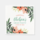 Tropisches Personalisiertes Party Serviette (Vorderseite)