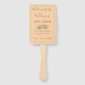 Tropisches Pfirsichprogramm und Aquamarines Hochze Fächer (Vorderseite)