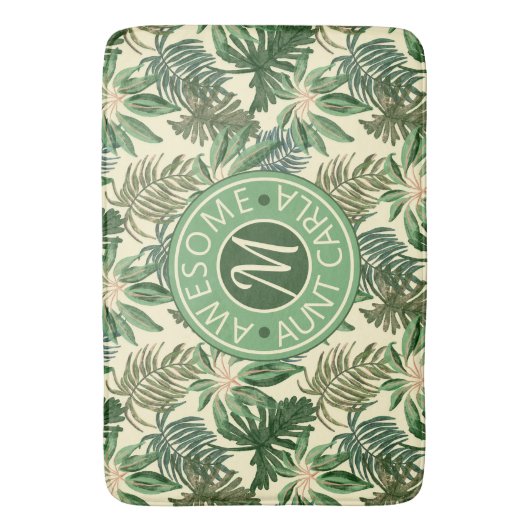 Tropisches Phantastisches Tante-Blätter Badematte (Vorderseite Vertikal)