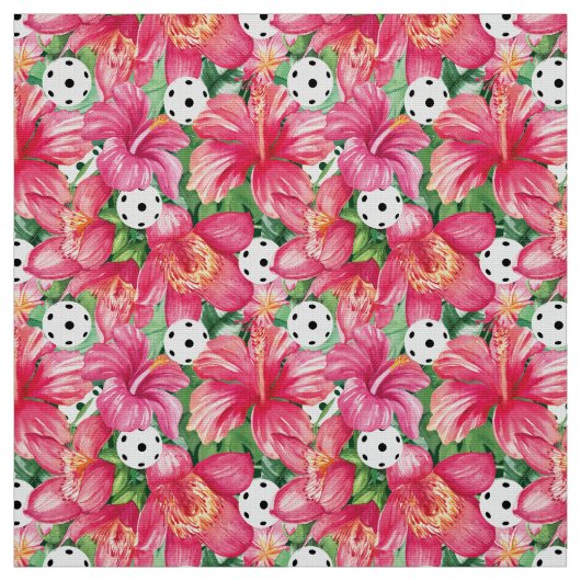 🌺 tropisches Pickleball mit Hibiskus Stoff (Muster)