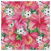 🌺 tropisches Pickleball mit Hibiskus Stoff (Nahaufnahme)