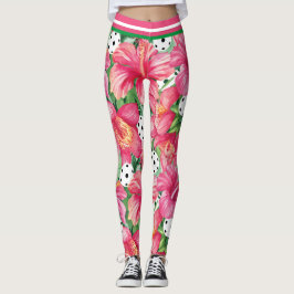 🌺 🌴 tropisches Pickleball mit klein gedrucktem H Leggings