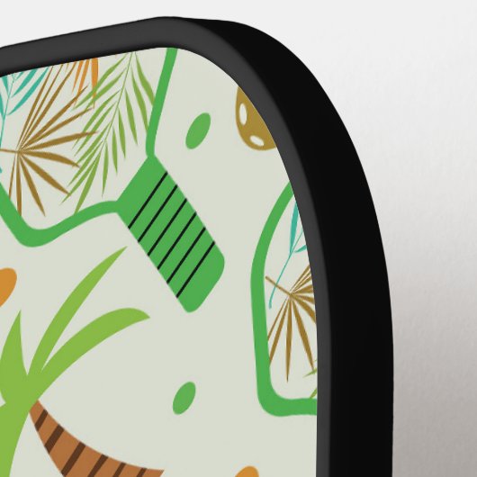 Tropisches Pickleball mit Palmen Personalisiert Pickleball Schläger (Linke Seite)