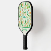 Tropisches Pickleball mit Palmen Personalisiert Schläger (Links)