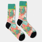 Tropisches Pickleball-Paradies-Maßgeschneiderte So Socken (Rechts)