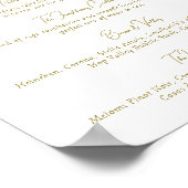 Tropisches Pickleball Party Cocktail Drink Menü Si Poster (Ecke)