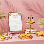 Tropisches Pickleball Party Food Appetizer Menü Si Poster