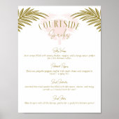 Tropisches Pickleball Party Food Appetizer Menü Si Poster (Vorne)