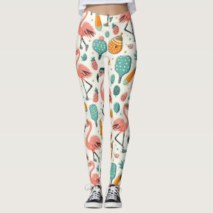 Tropisches Pickleball-Spiel Leggings