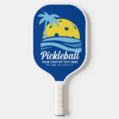 Tropisches Pickleball Sun Palm Trees Hinzufügen vo Pickleball Schläger (Vorderseite)
