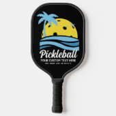 Tropisches Pickleball Sun Palm Trees Hinzufügen vo Schläger (Rückseite)