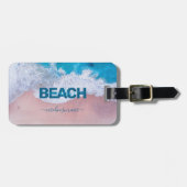 Tropisches Pink Beach Bermuda Gepäckanhänger (Vorderseite horizontal)