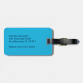 Tropisches Pink Beach Bermuda Gepäckanhänger (Rückseite horizontal)