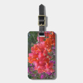 Tropisches Pink Bougainvillea Insel Floral Gepäckanhänger (Vorderseite vertikal)