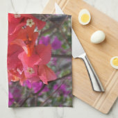 Tropisches Pink Bougainvillea Insel Floral Geschirrtuch (Viertel Falte)