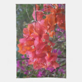 Tropisches Pink Bougainvillea Insel Floral Geschirrtuch (Vertikal)