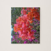 Tropisches Pink Bougainvillea Insel Floral Puzzle (Vertikal)