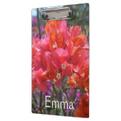 Tropisches Pink Bougainvillea Klemmbrett (Links)