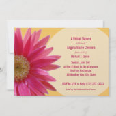 Tropisches Pink-Daisy-Brautparty Einladung (Vorderseite)