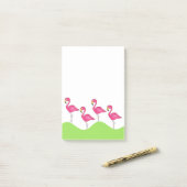 Tropisches Pink Flamingo Bird Flamingos Post Post-it Klebezettel (Auf Schreibtisch)