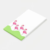 Tropisches Pink Flamingo Bird Flamingos Post Post-it Klebezettel (angewinkelt)