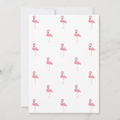 Tropisches Pink Flamingo Chevrons Beach Baby Dusch Einladung (Rückseite)