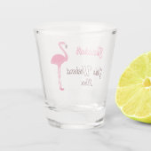 Tropisches Pink Flamingo Girl's Weekend Schnapsglas (Rückseite)