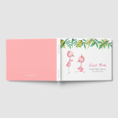 Tropisches Pink Flamingo Tropical Baby Dusche Gästebuch (Voll)