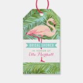 Tropisches Pink Flamingo Wedding Brautparty Geschenkanhänger (Vorderseite)