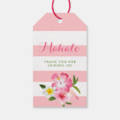 Tropisches Pink Flamingo Wedding Brautparty Geschenkanhänger (Rückseite)