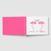 Tropisches Pink Flamingo Wedding Brautparty Party Gästebuch (Voll)