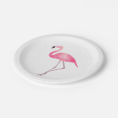 Tropisches Pink Flamingo Wedingo Summer Beach Pappteller (Schrägansicht)