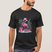 Tropisches Pink Flamingo Weihnachten im Juli Funny T-Shirt (Vorderseite)