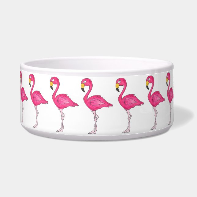Tropisches Pink Flamingos Bird Pet Bowl Napf (Vorderseite)