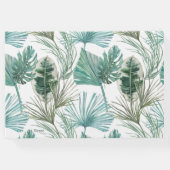 Tropisches Pink Flamingos Hochzeit Gästebuch (Rückseite)