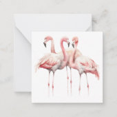 Tropisches Pink Flamingos Personalisiert Mitteilungskarte (Vorderseite)