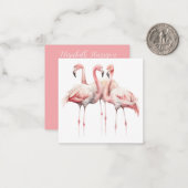 Tropisches Pink Flamingos Personalisiert Mitteilungskarte (Vorderseite/Rückseite Beispiel)