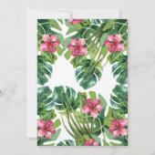 Tropisches Pink Flamingos Verlobung Dusche Party Einladung (Rückseite)