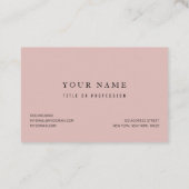 Tropisches Pink & Gold Palm Blätter Muster & Name Visitenkarte (Rückseite)